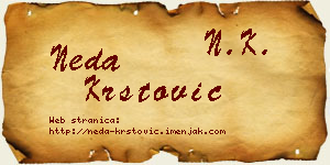 Neda Krstović vizit kartica